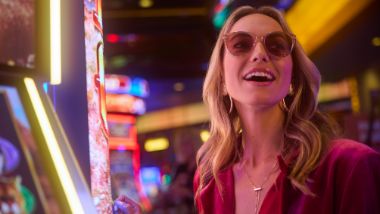 woman at slot machine